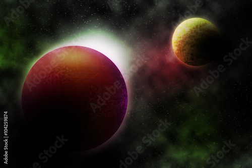 Fototapeta Naklejka Na Ścianę i Meble -  Planets in Space