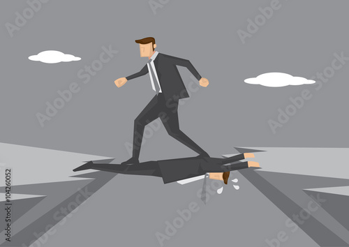 Business Executive Stepping on Colleague