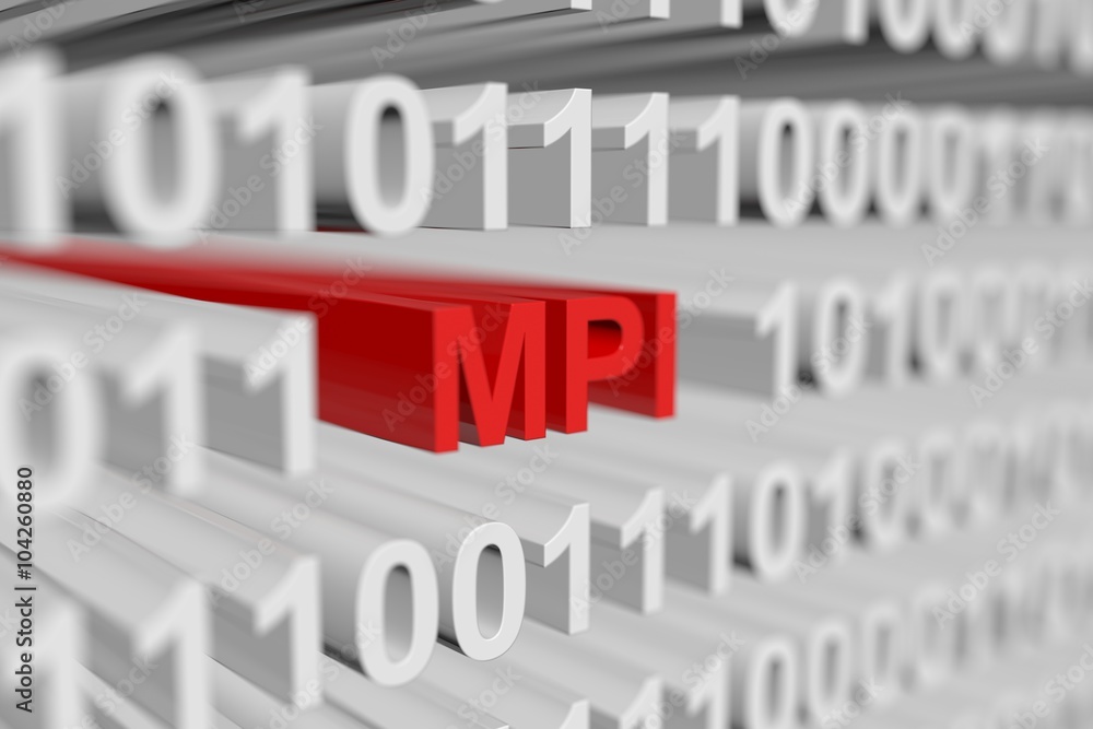 MPI is represented as a binary code with blurred background