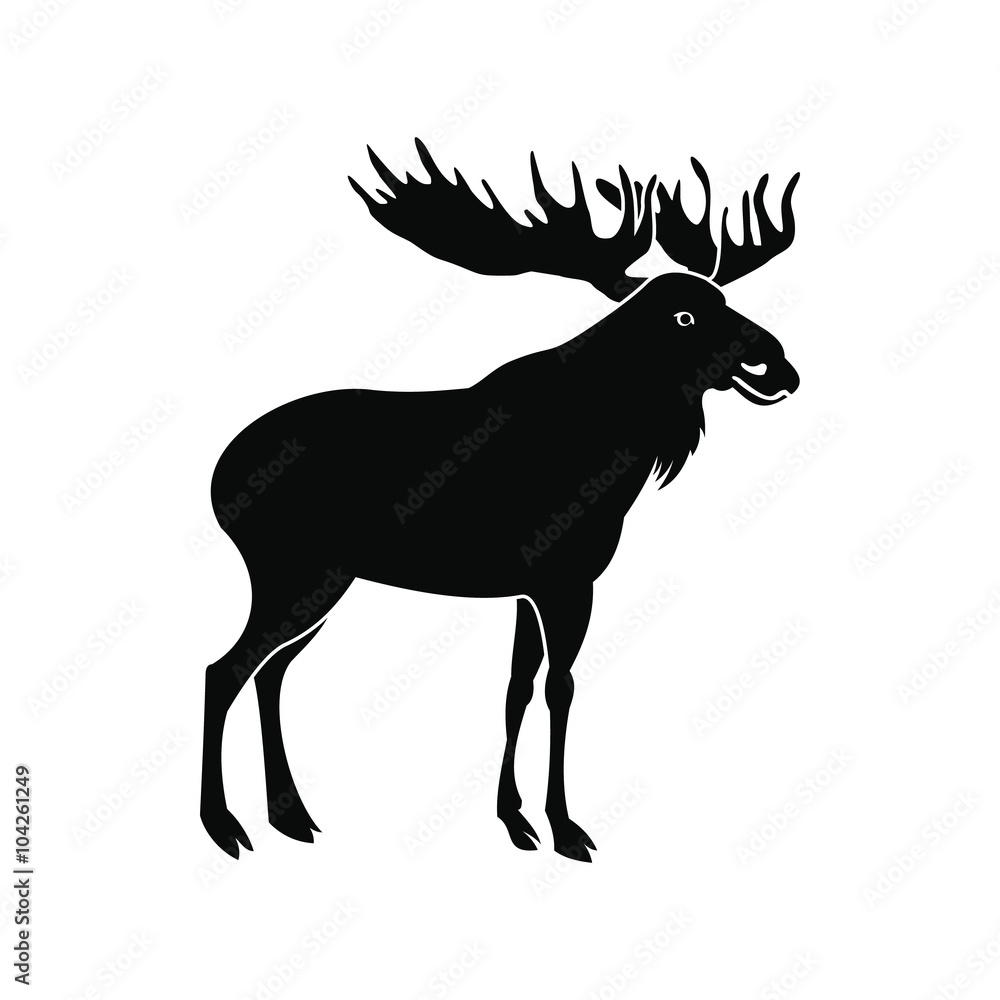 Deer icon, simple style Deer icon, simple style