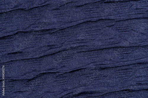 Navy fabric background wave like closeup