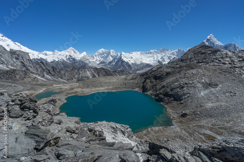 Top view of Kongma la pass, Everest region