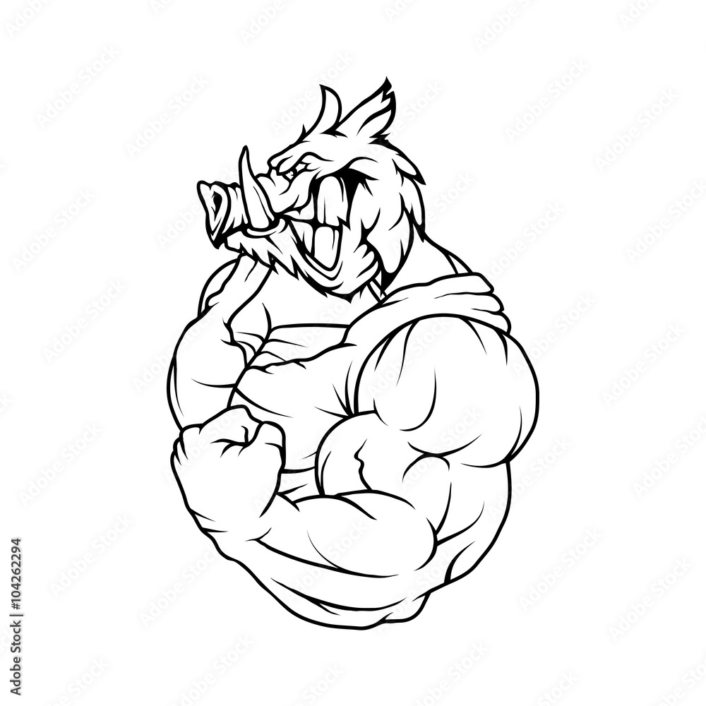 Obraz premium rhino logo