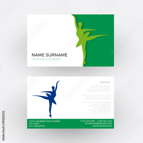 Vector abstract classic dancer, concept of wellness and health.