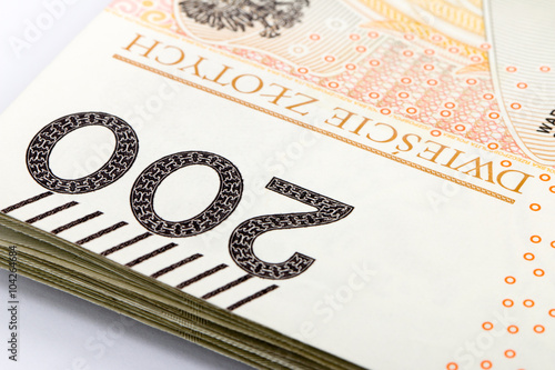 Obraz na płótnie Nowe 200 PLN w salonie