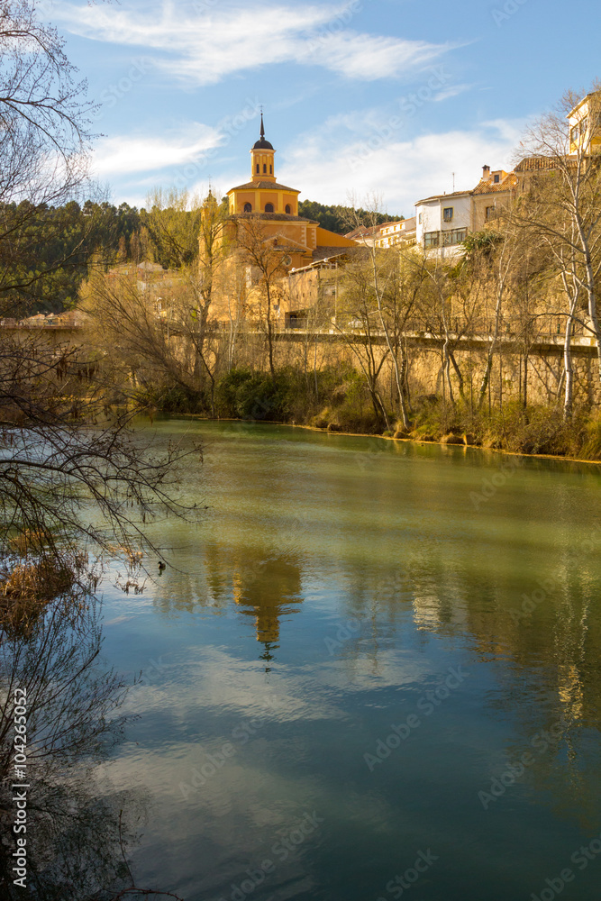 Jucar river crossing the city of Cuenca, Spain