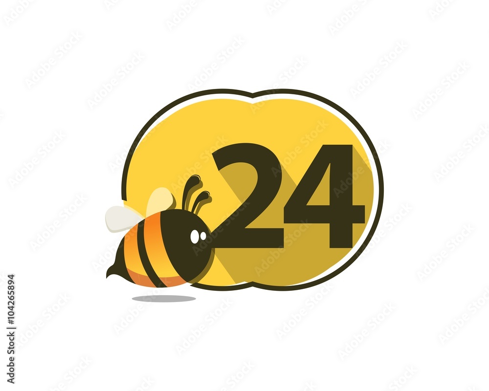 24 Number Natural Cute Bee 24 Number Natural Cute Bee