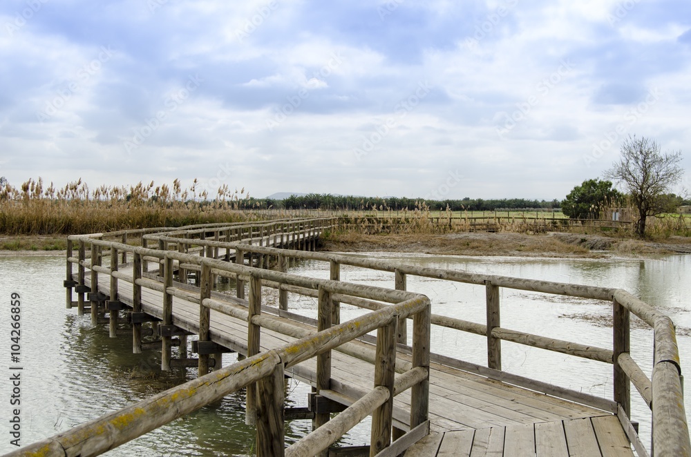 Wooden walkway in Spain