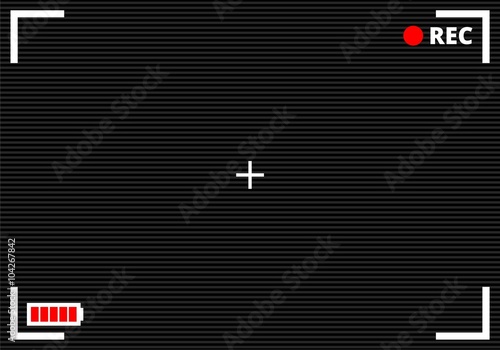 Camera viewfinder rec background vector