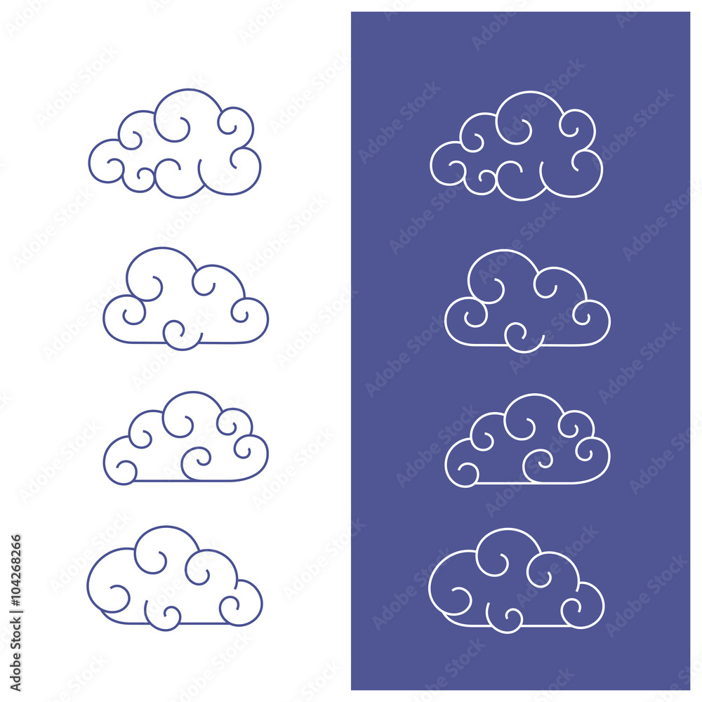 White clouds on blue sky White clouds on blue sky