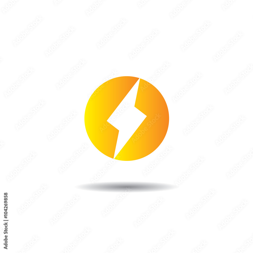 Lightning in circle logo vector template Lightning in circle logo vector template