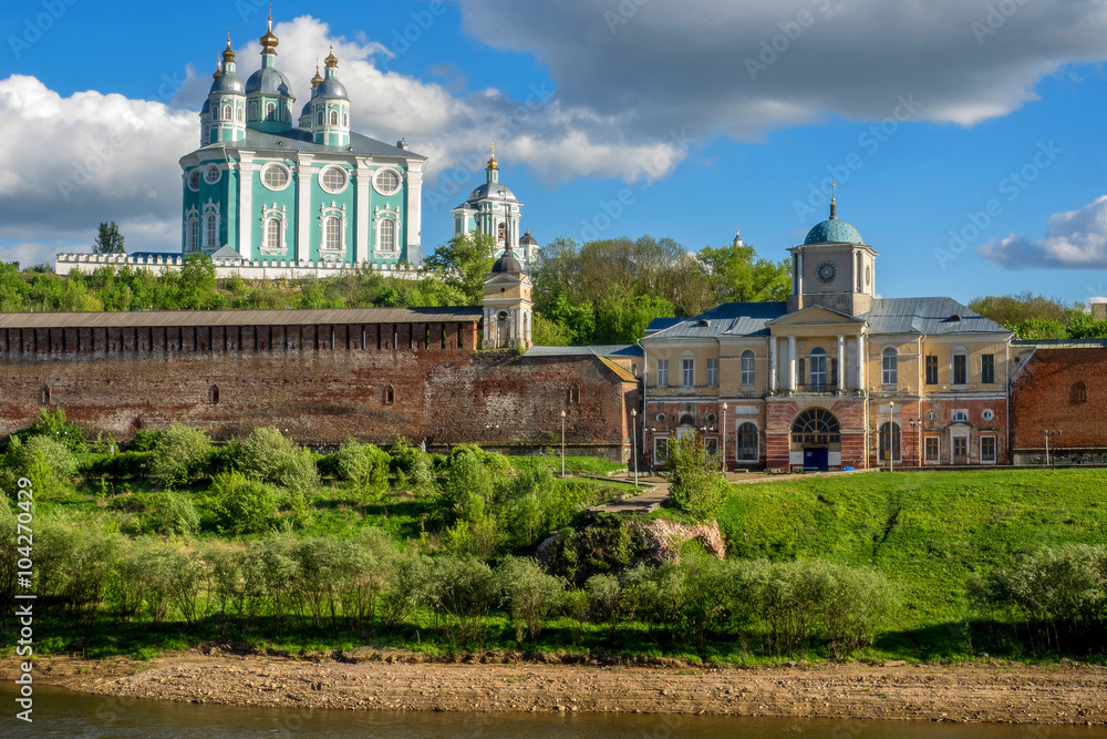 views of one of the oldest Russian city of Smolensk. Spring 2015. Russia, Smolensk