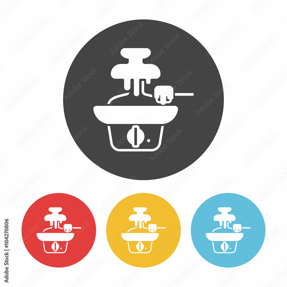 chocolate fountain icon chocolate fountain icon