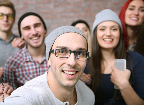 Young people taking group p...