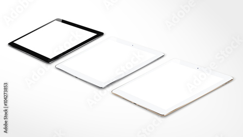 mockups latest generation of tablets lying on the surface