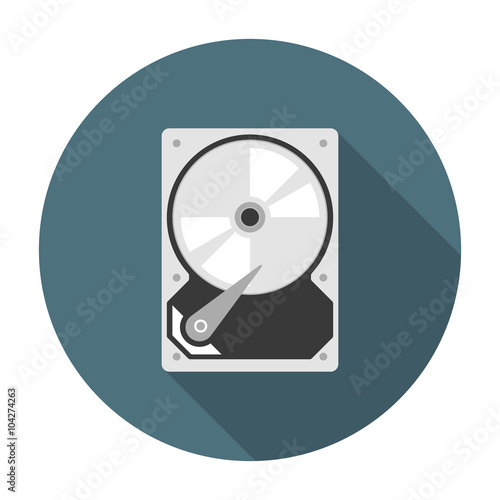 Hard drive icon flat