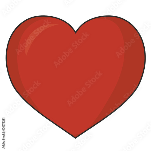 Vector red heart