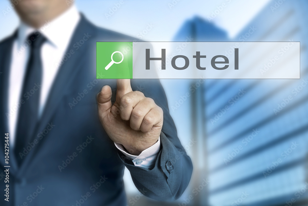 hotel browser is operated by businessman hotel browser is operated by businessman
