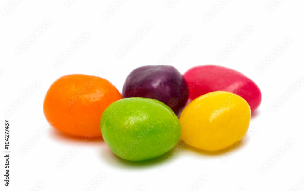 fruit jelly beans isolated