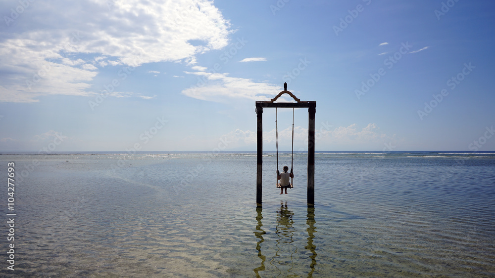 Wasserschaukel auf Gili Trawangan Indonesien Wasserschaukel auf Gili Trawangan Indonesien