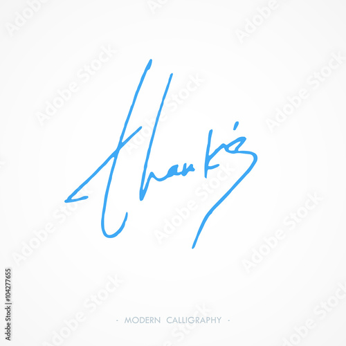 Thank You calligraphy. Vector illustration.