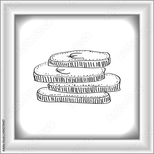 Simple doodle of a pile of coins