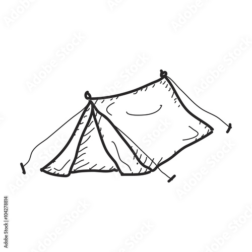 Simple doodle of a tent