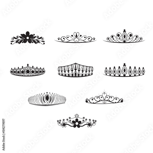 Tiara vector set