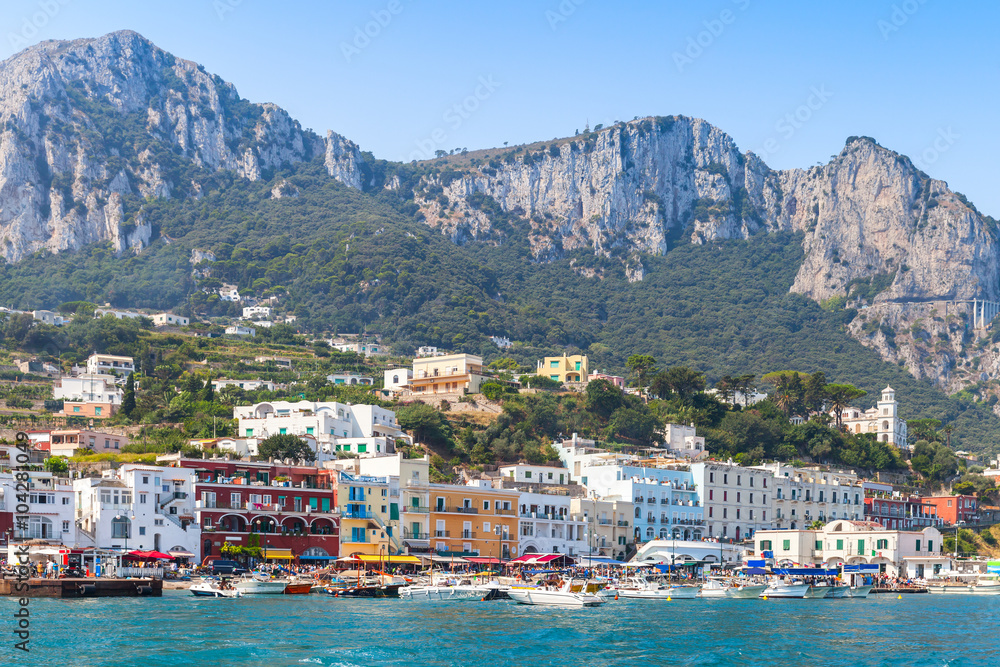 Landscape of Capri island, Italy in summer
