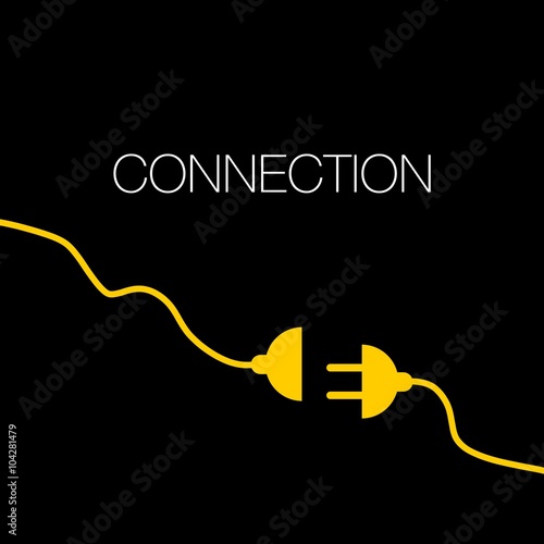 Concept connection or disconnection electricity - power plug
