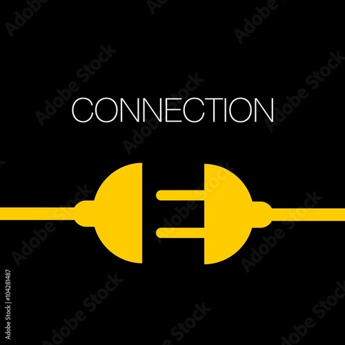 Concept connection or disconnection electricity - power plug