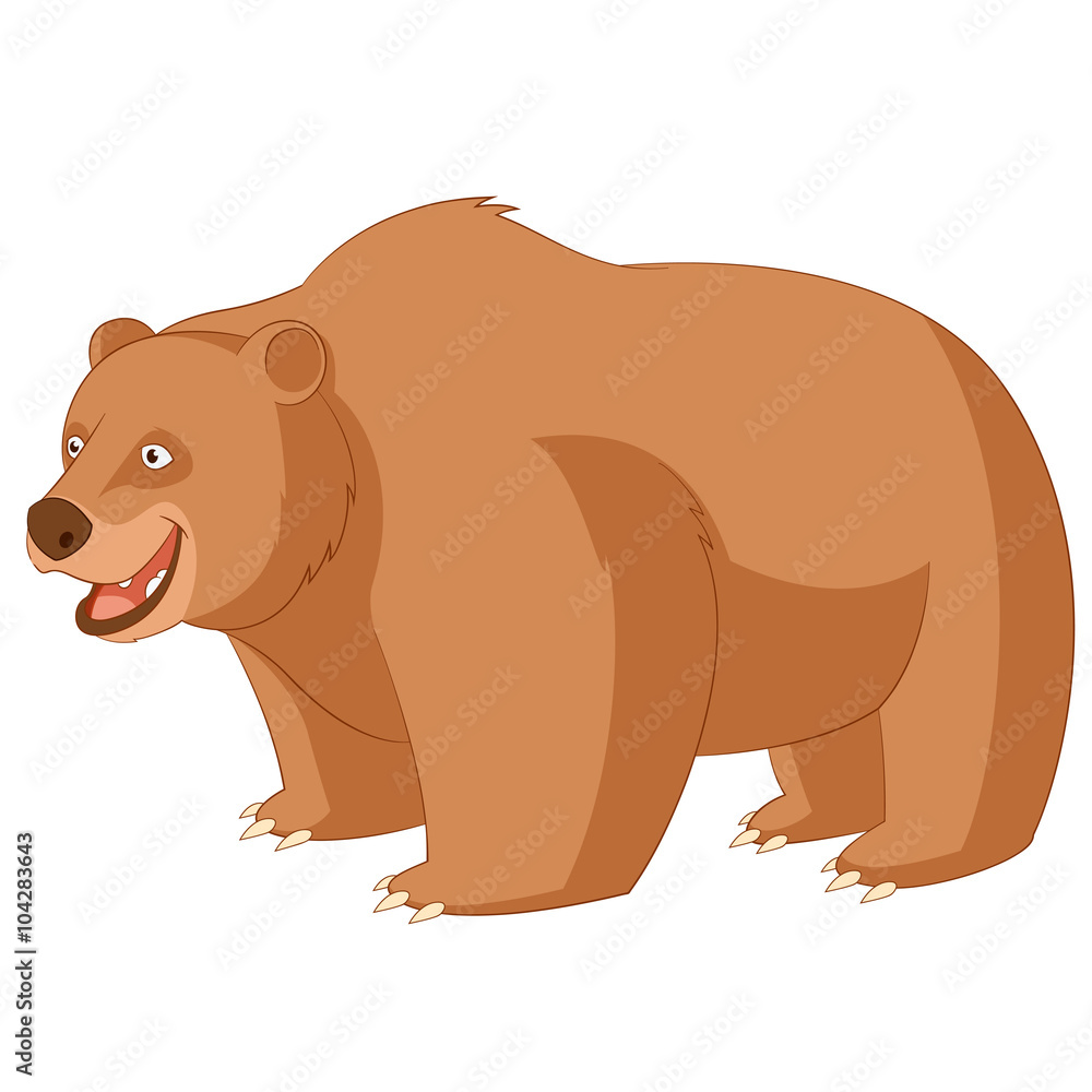 Cartoon smiling bear Cartoon smiling bear
