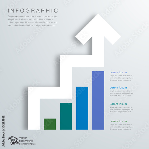 Bar Graph & Arrow #Vector Graphic