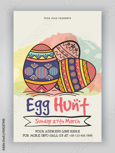 Pamphlet, Banner or Flyer for Easter celebration.