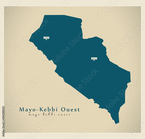 Modern Map - Mayo-Kebbi Ouest TD