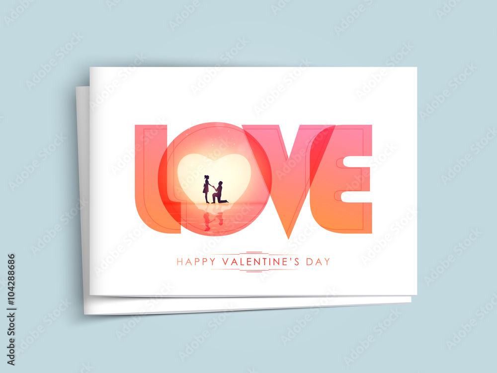 Greeting card for Valentine's Day celebration. Greeting card for Valentine's Day celebration.