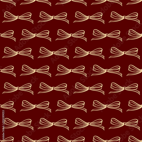 Bows vector seamless pattern