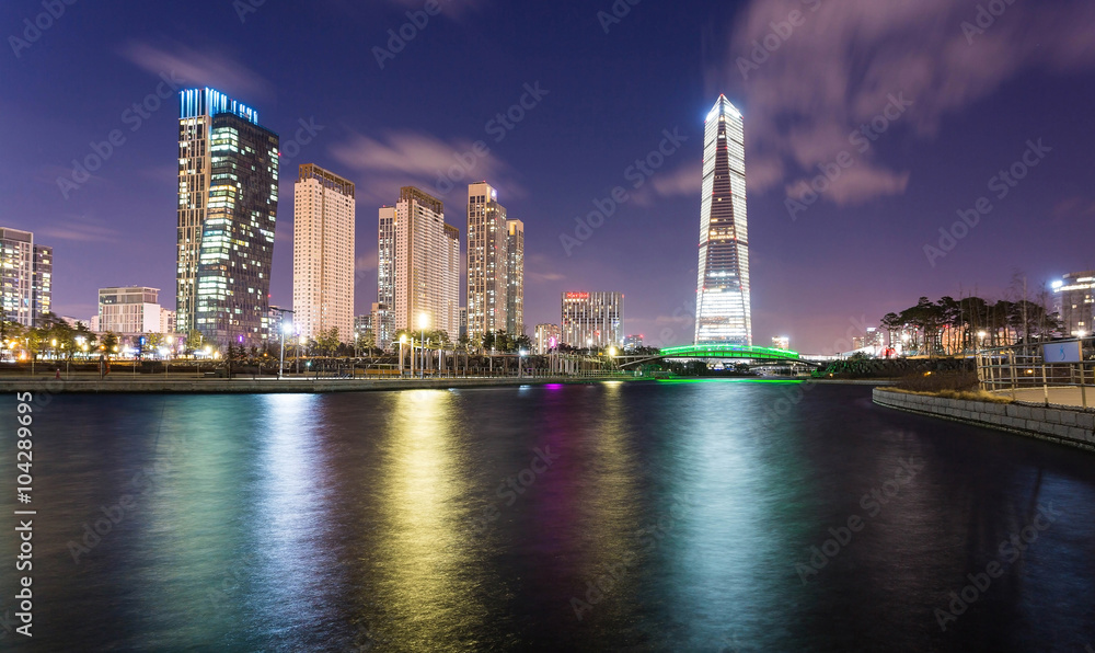 Naklejka premium Songdo Central Park