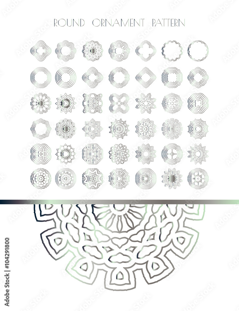 Vintage background. Victorian silver ornament Stock Illustration