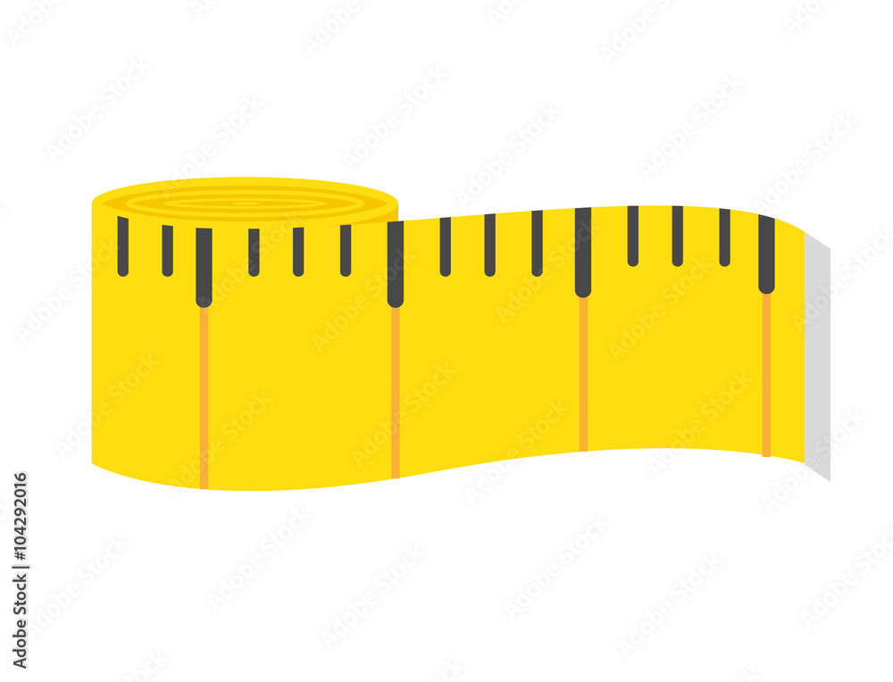 Metermaß, Maßband gelb Vektor Stock Vector | Adobe Stock
