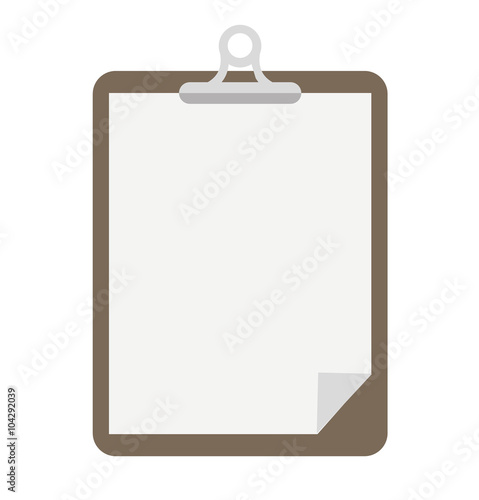 Klemmbrett mit leerem Papier Vektor