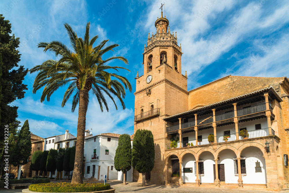 Church of Santa Maria de La Major in historic center of Ronda. Andalusia. Spain