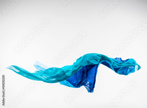 abstract multicolored fabric in motion