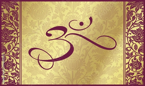 aum syllable, paisley design , Hinduism , India
