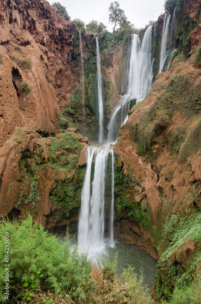 Ouzoud Waterfalls In Grand Atlas Village Of Tanaghmeilt Stock Photo ...