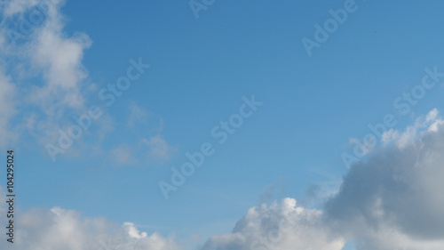 white cloud and blue sky