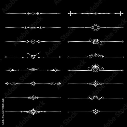 Silver Decorative Designs and Border Elements