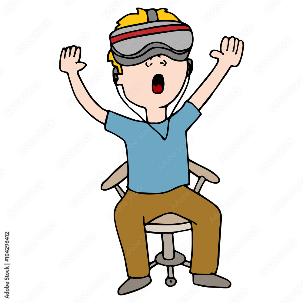 Virtual Reality Experience Man