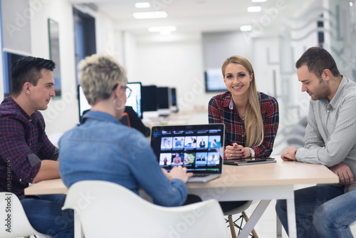 startup business team on meeting at modern office