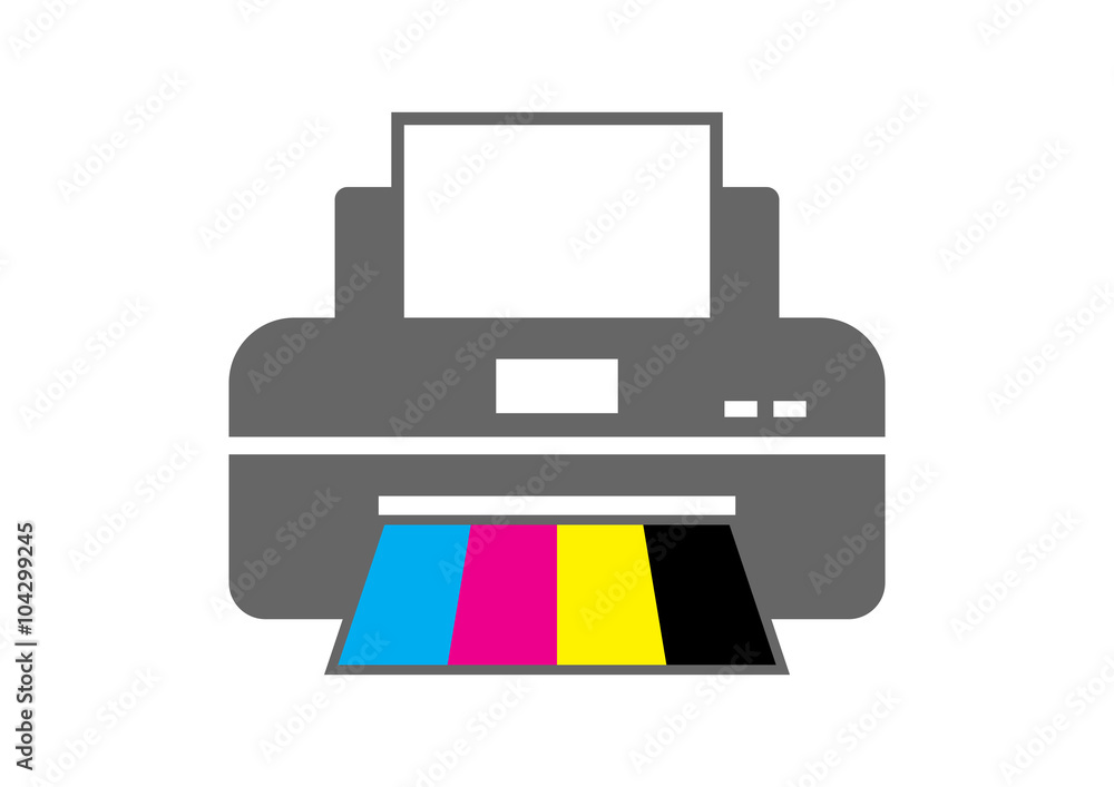 Printer icon on white background Printer icon on white background